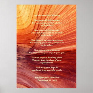 Poster Apache Mariage Bénédiction Canyon Photo 20x28 Matt