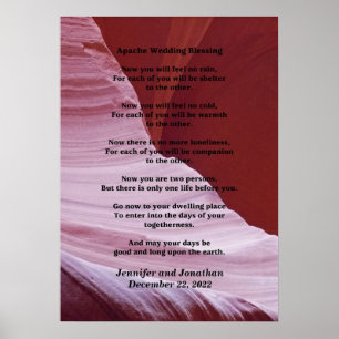 Poster Apache Wedding Blessing Southwest Canyon Photo 