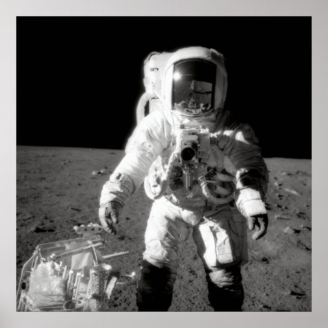 Poster Apollo 12 Moonwalk (Devant)
