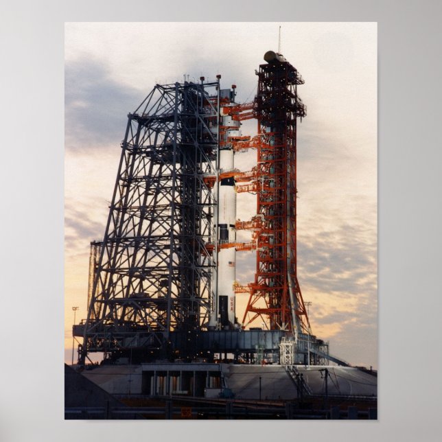 Poster Apollo 8 sur le plan de lancement (Devant)