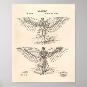 Poster Appareil volant 1889 Patent Art - Old Peper