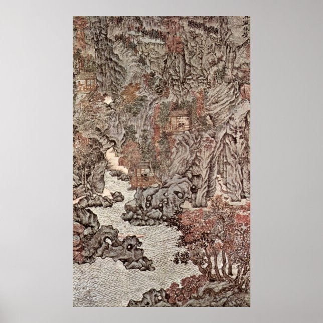 Poster Appartements forestiers à Chii-ch'u par Wang Meng (Devant)