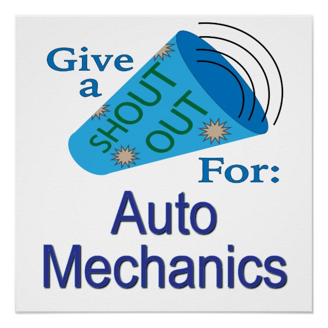 Poster Appel pour les mécaniciens automobiles (Devant)