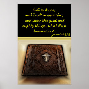 Poster Appelle-moi, et je te répondrai.Jérémie 33:3