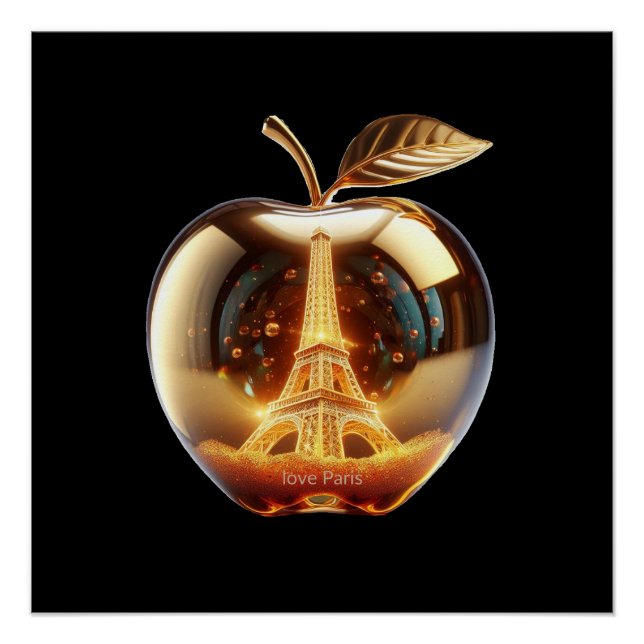 Poster Apple Love Paris (Devant)