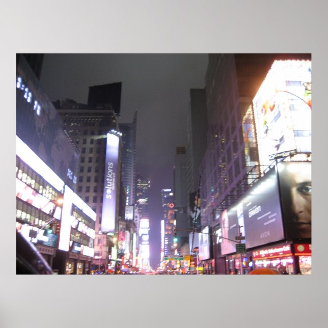 Poster Approcher Times Carré, New York New York (Devant)