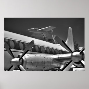 Poster Appui verticaux et queues dans noir et le blanc