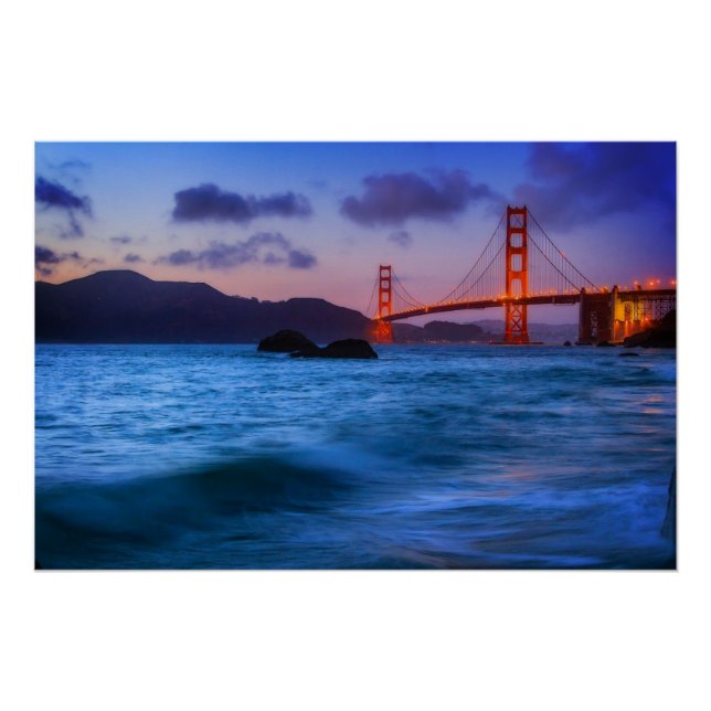 Poster Après le coucher du soleil à Baker Beach (Devant)