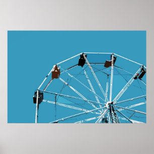 Poster Aqua Blue Ferris Wheel