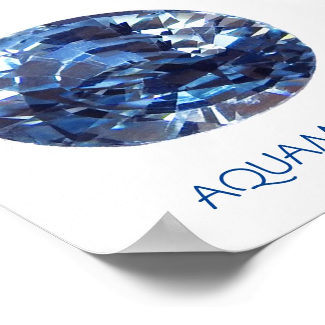 Poster Aquamarine Gemstone (Coin)