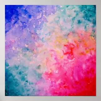 Poster Aquarelle Abstraite