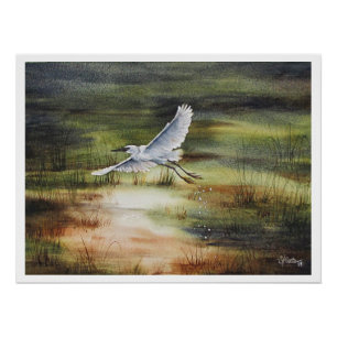 Poster Aquarelle blanche