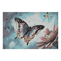 *~* Aquarelle blanche papillon AP52