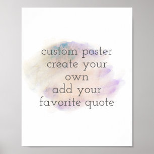 poster aquarelle créer votre propre devis art mur