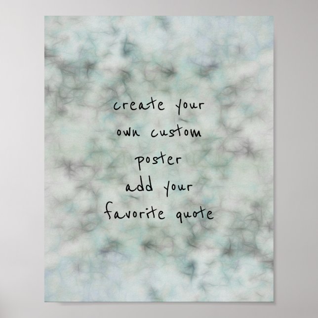 poster aquarelle créer votre propre devis art mur (Devant)