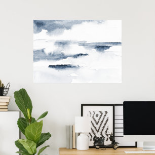 Poster Aquarelle d'ardoise Abstraite