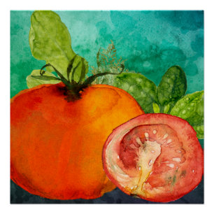 Poster Aquarelle de tomate par ozias
