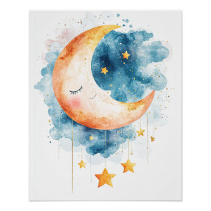Poster Aquarelle des rêves célestes