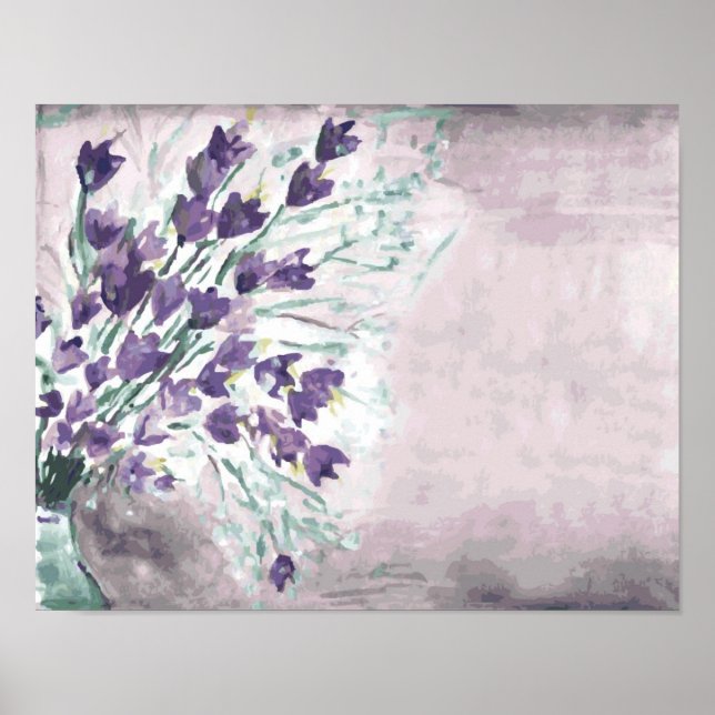 Poster Aquarelle grunge arrière - plan avec cloches (Devant)