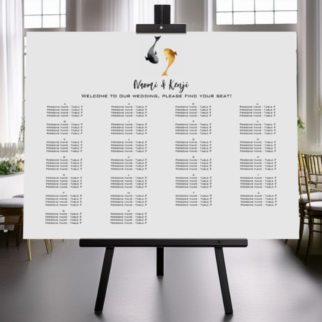 Poster Aquarelle Koi Fish Mariage (Créateur téléchargé)