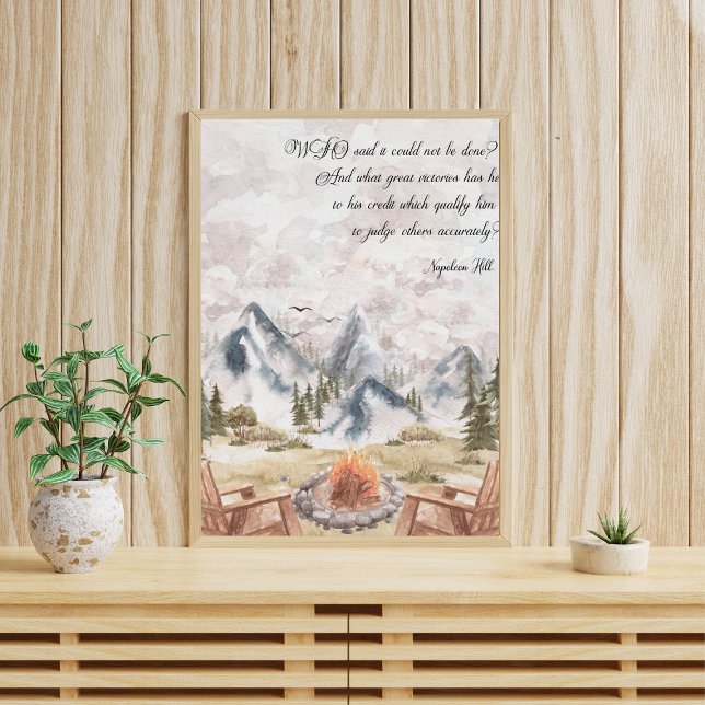 Poster Aquarelle Motivationnelle Napoleon Hill (Créateur téléchargé)