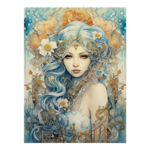 Poster Aquarelle mystérieuse