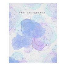 Aquarelle Pastel Motivationnelle "Vous Êtes Assez"