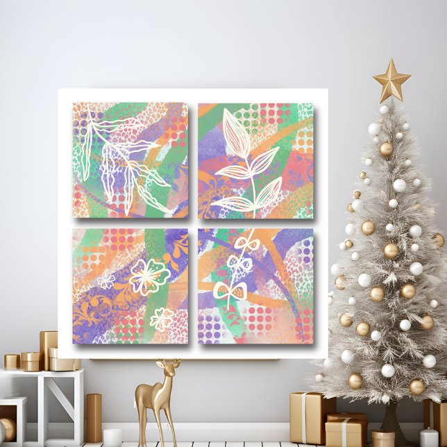 Poster Aquarelle rétro abstrait moderne mur art (Créateur téléchargé)