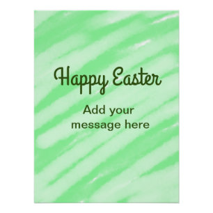 Poster Aquarelle verte heureux Pâques ajouter le message
