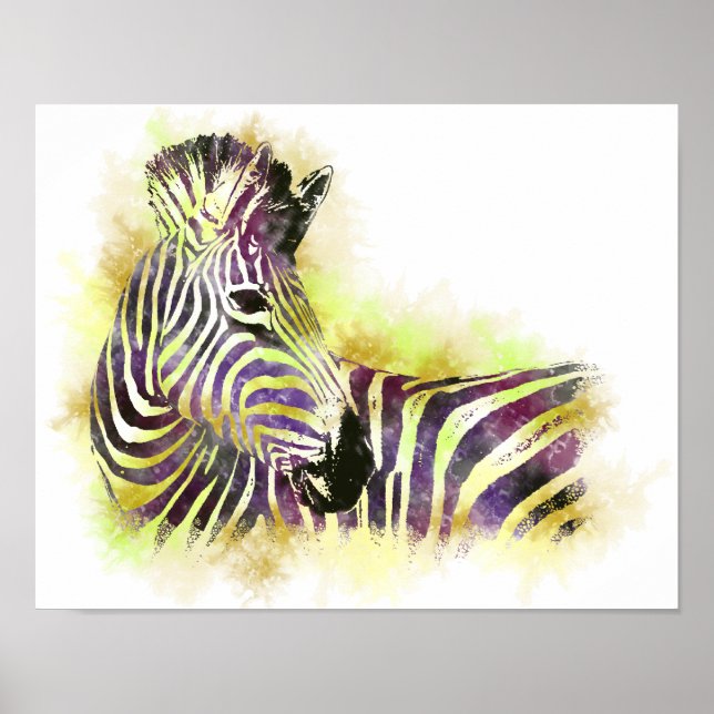 Poster Aquarelle Zeba (Devant)