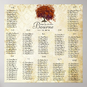Poster Arbre à cœur de corail - 100 à 150 invités - alpha