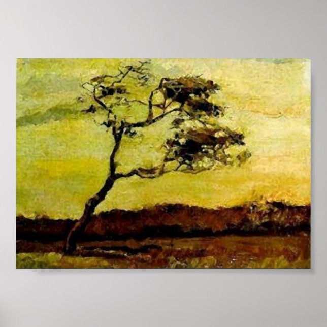 Poster Arbre à vent (F10) Van Gogh Art (Devant)