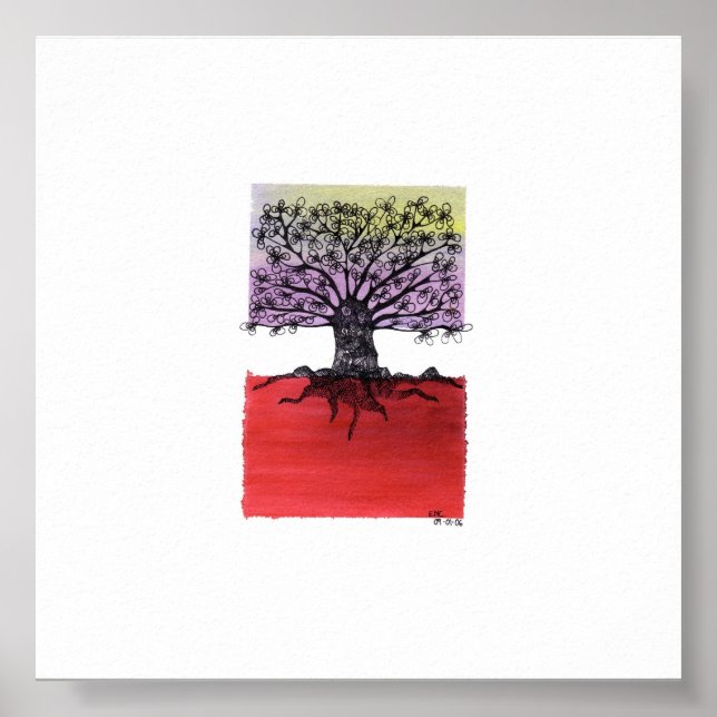 Poster arbre africain (Devant)