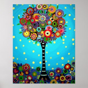 POSTER ARBRE DE LA PEINTURE DE LA VIE