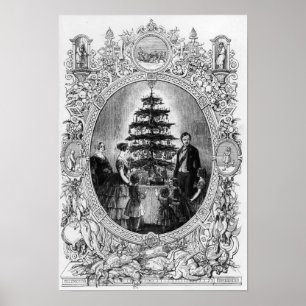 Poster Arbre de Noël au château de Windsor, 1848