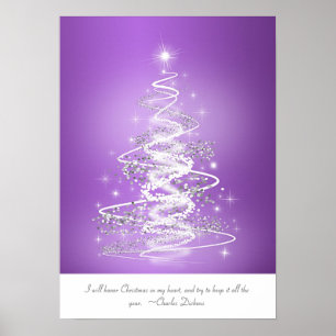 Poster Arbre De Noël En Violet