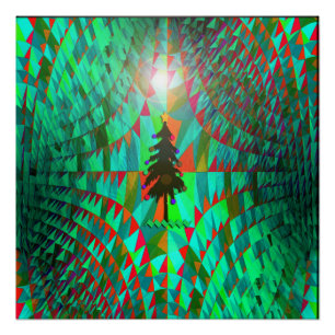 Poster Arbre de Noël perdu dans l'espace...