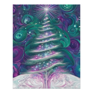 Poster Arbre de Noël scintillant