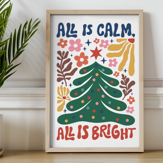 Poster Arbre De Noël Tout Est Calme Tout Est Lumineux Mod (Créateur téléchargé)