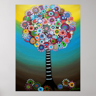 POSTER ARBRE DE PEINTURE DE VIE
