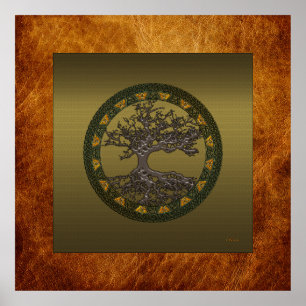 Poster Arbre de vie celtique