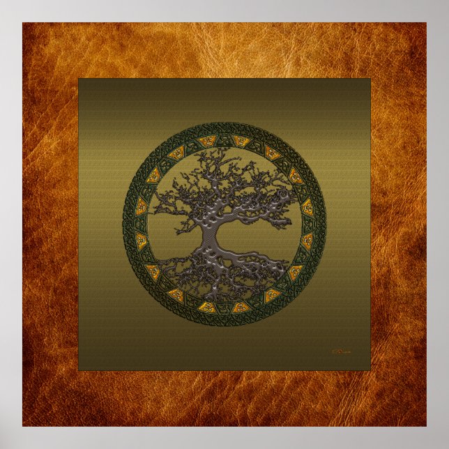 Poster Arbre de vie celtique (Devant)