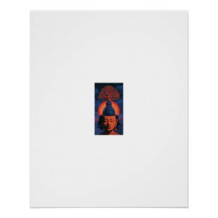 Poster Arbre de Vie de Bouddha Méditation