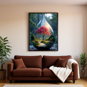 Poster Arbre de vie Jardin enchanté Nature mystique