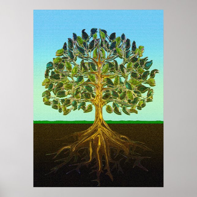 Poster Arbre de vie Plaisirs simples de la vie (Devant)