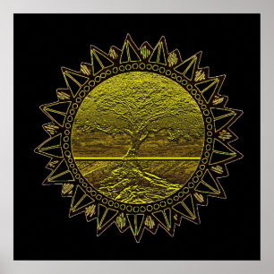 Poster Arbre de vie Sun Salutation