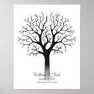 Poster Arbre d'empreintes digitales 28x35,5 cm