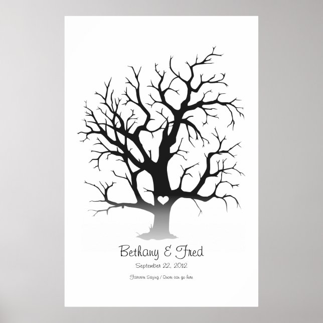 Poster Arbre d'empreintes digitales 32"x48" (Devant)
