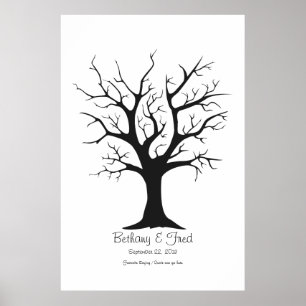 Poster Arbre d'empreintes digitales C - 101x152cm