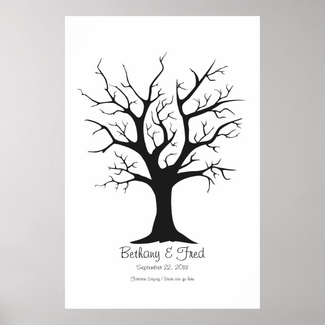 Poster Arbre d'empreintes digitales C - 101x152cm (Devant)